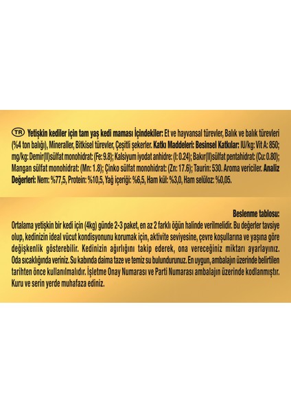 Gold Kıyılmış Ton Balıklı Yaş Kedi Maması 85 gr x 6 Adet modelleri