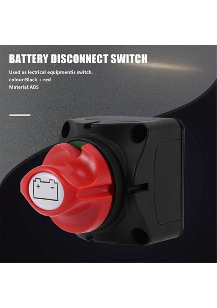 12V Akü Bağlantı Kesme Döner Anahtarı Kesme Açma/kapama Su Geçirmez Deniz Anahtarı Araba Suv Rv Deniz Teknesi Için (Yurt Dışından)