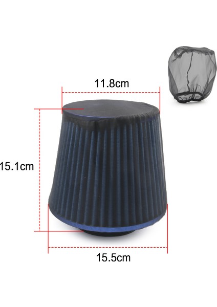 Evrensel Araba Koni Hava Filtresi Koruyucu Kılıf Su Geçirmez Yağ Geçirmez Toz Geçirmez Yüksek Akışlı Hava Giriş Filtreleri Için 15X12CM (Yurt Dışından) fırsatları