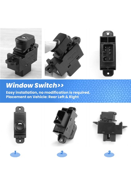 Araba Arka Elektrikli Cam Anahtarı Sol Sağ Hyundaı Accent Solarıs 2011-2017 935801R001 93580-1R001 (Yurt Dışından) indirimleri