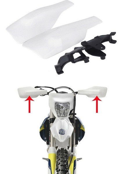 Motocross Handguard Motosiklet El Koruması Koruyucu Beyaz Husqvarna Tx Fc Fe Te Tc Fx 125/250/300/350/450/501/501S (Yurt Dışından) modelleri