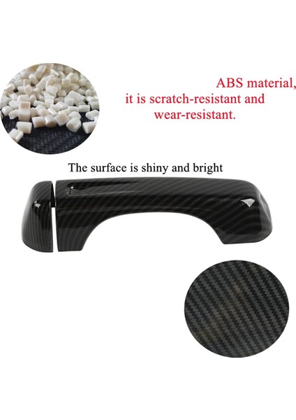 Karbon Fiber Yan Kapı Tutma Kolu Kapağı Döşeme Bagaj Kapağı Kolu Çıkartmaları Jeep Wrangler Jl 18-23 Dış Kapı Kolları (Yurt Dışından) indirimleri