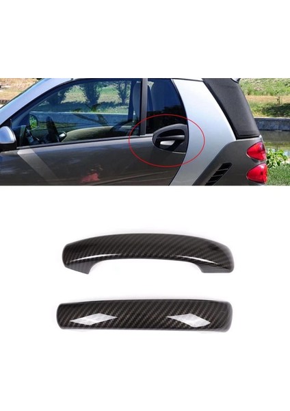 Mercedes Benz Smart 451 Fortwo 2009-2015 Için Karbon Fiber Araba Dış Kapı Kulp Kılıfı Trim Dekor Etiket Aksesuarları (Yurt Dışından) fiyatları