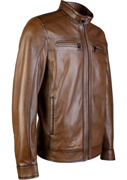 Hakiki Deri Erkek Taba Antik Deri Mont fiyatları