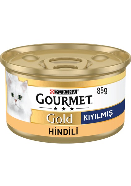 Gold Kıyılmış Hindi Etli Konserve Yetişkin Kedi Maması 12 x 85 G fiyatları