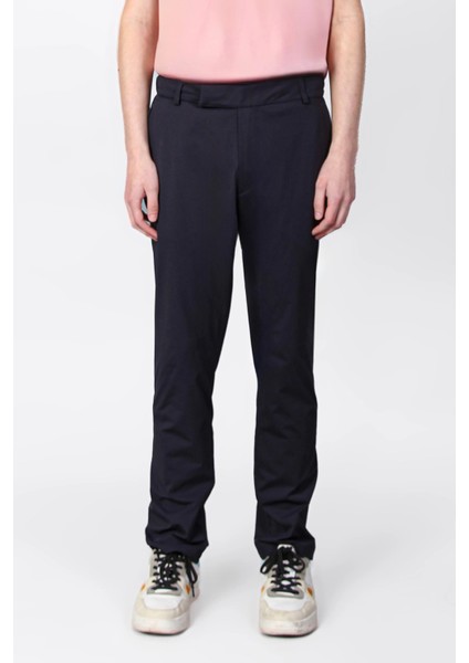 Isaora Relaxed Fit Normal Bel Düz Paça Chino Pantolon Erkek Pantolon ISR5112 Navy