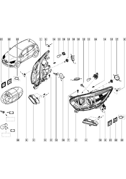 Araba Far Sürücü Ünitesi 260559976R Renault Megane Captur 2013-2019 Gündüz Farı Modülü A2C90665603 (Yurt Dışından) indirimleri