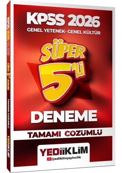 2026 Kpss Tüm Dersler Soru Dünyası Seti-Tamamı Çözümlü Süper 5 Li Deneme-Çözümlü 3 Deneme Hediye