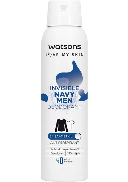 Invisible Navy Men Deodorant 150 Ml X3 Adet fiyatları
