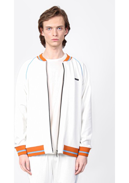 Isaora Logolu Şerit Detaylı Regular Fit Kolej Yaka Sweat Erkek Sweat ISR8111 100