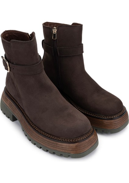 Kadın Hakiki Deri Kahverengi Nubuk Casual Bot 945 11933 Bn Bot SK24-25 Kahve Nbk fiyatları