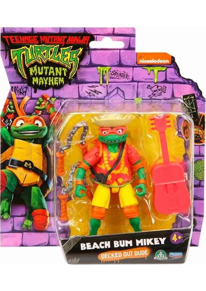 Tmnt Ninja Turtles Aksiyon Figürleri TU805100 Beach Bum Mikey modelleri