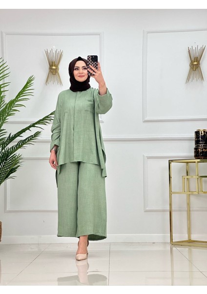 Keten Görünümlü Cepli Salaş Takım