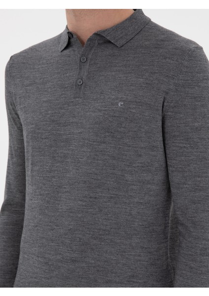 Erkek Füme Slim Fit Basic Kazak 50293274-VR058
