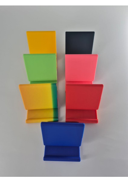 Şık Tasarımlı Telefon Standı, Masaüstü Uyumlu, 3D Baskı, Kırmızı fiyatları