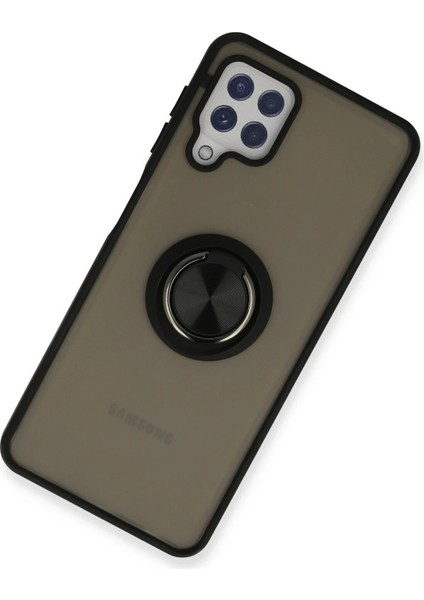 Samsung Galaxy A22 Kılıf Montreal Yüzüklü Silikon Kapak - Siyah Dsdrn fiyatları