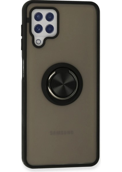 Samsung Galaxy A22 Kılıf Montreal Yüzüklü Silikon Kapak - Siyah Dsdrn modelleri
