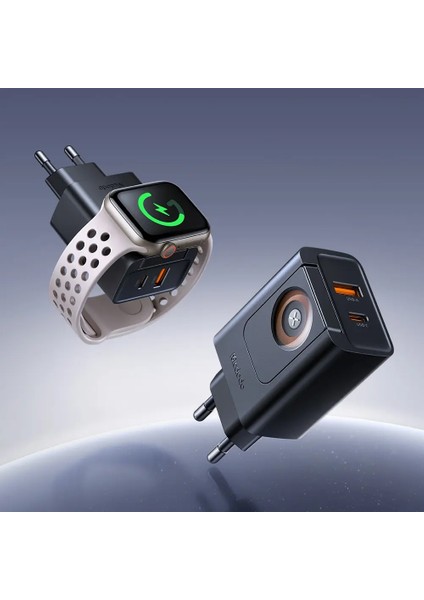 CH-3700 30W 2'si 1 Arada Kablosuz Apple Watch ve Seyahat Şarj Adaptörü fiyatları