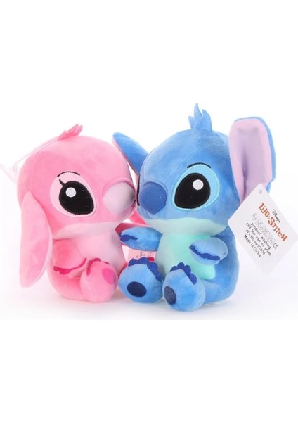 Lilo And Stitch 20 cm Sevimli Peluş Oyuncak 2 Karakter Mavi Pembe Stich ve Lilo Ördek fiyatları