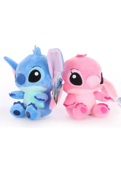 Lilo And Stitch 20 cm Sevimli Peluş Oyuncak 2 Karakter Mavi Pembe Stich ve Lilo Ördek modelleri