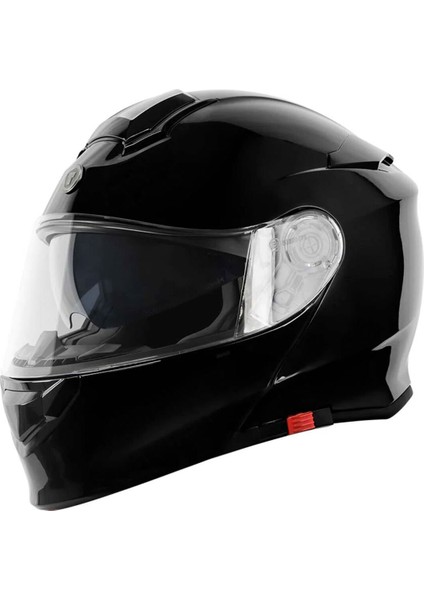 T-28 Çene Açılır Motosiklet Kaskı Siyah