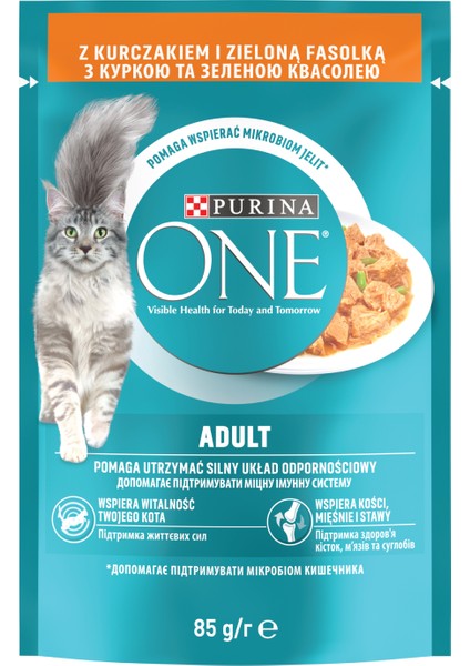 Purına One Adult Tavuk ve Yeşil Fasulyeli Yaş Yetişkin Kedi Maması 26X85G fiyatları