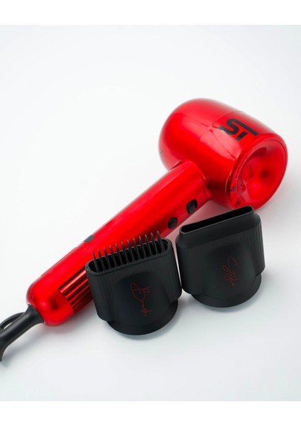 Kırmızı Saç Kurutma Makinesi – 3 Hız Ayarı, Soğuk Hava, Profesyonel indirimleri