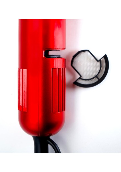 Kırmızı Saç Kurutma Makinesi – 3 Hız Ayarı, Soğuk Hava, Profesyonel