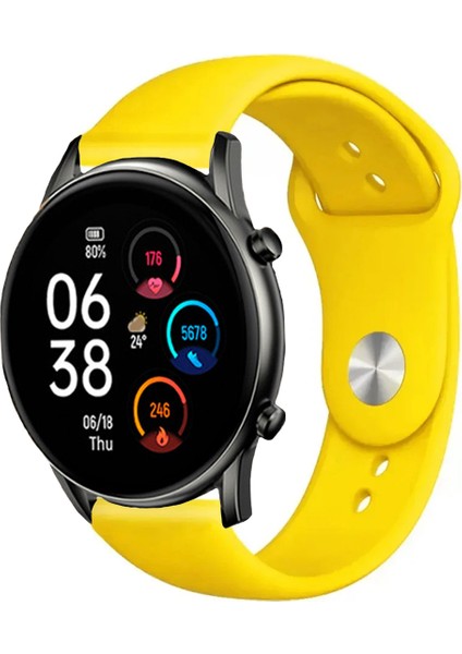 Haylou LS05s ve LS10 Akıllı Saat ile Uyumlu Yumuşak Dokulu Silikon Kordon Kayış