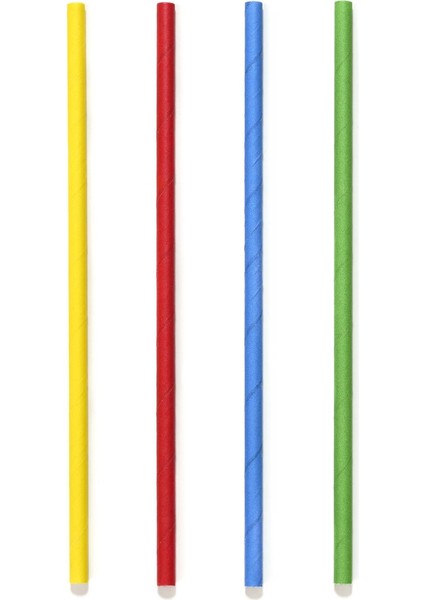 Kağıt Pipet Karışık Renkli Sargısız 6X195 mm (50'li Kutulu) 50 Adet modelleri