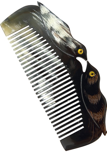 Doğan El Yapımı Kemik Tarak Anti-Statik Doğal Keratinli