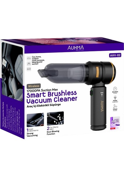 Kablosuz Wireless Siyah 17.000PA Maksimum Çekiş ve Üfleme Kablosuz Akıllı Mini Araç Süpürgesi fırsatları