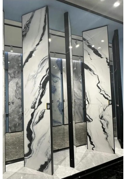 Kendinden Yapışkanlı 1 Adet 30X60CM Doğal Mermer Desenli Esnek Banyo Wc Duvar Paneli Kağıdı BS8079-A fırsatları