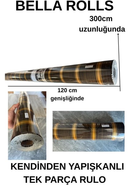120CMX300CM Tek Parça Yapışkanlı Rulo Gold Çizgili Düz Parlak Duvar Paneli Kağıdı Taksim QM0133 fiyatları
