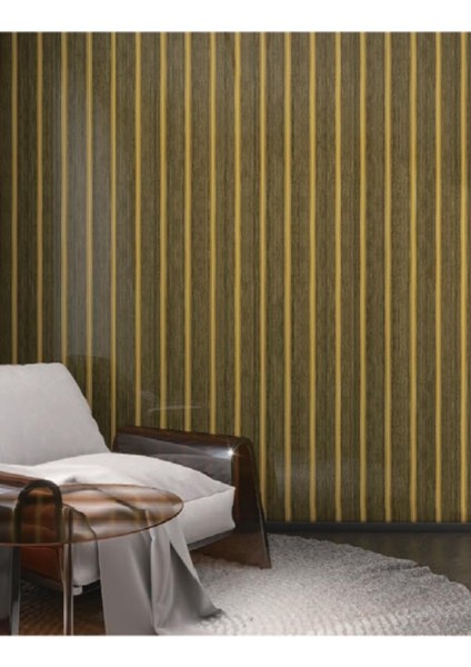 120CMX300CM Tek Parça Yapışkanlı Rulo Gold Çizgili Düz Parlak Duvar Paneli Kağıdı Taksim QM0133 indirimleri