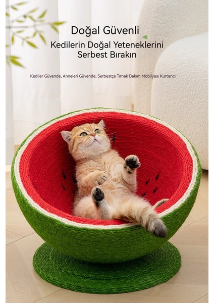 Karpuz Şekilli Çok Fonksiyonlu Kedi Tutucu Tırmanma Rafı (Yurt Dışından) fiyatları