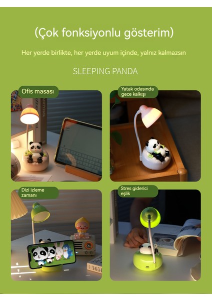Sevimli Panda Karikatür Şarjlı Gece Lambası (Yurt Dışından) modelleri