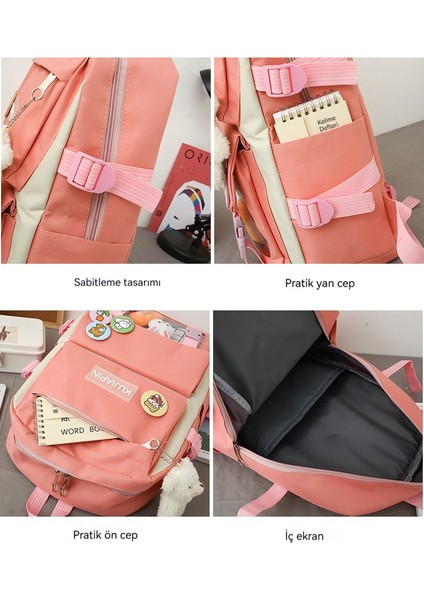 Ilkokul Ortaokul Büyük Omuz Kapasiteli Dört Parçalı Sırt Çantası (Yurt Dışından) modelleri