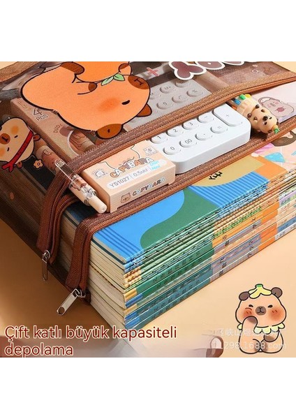 Kapipbala Şeffaf Örgü Çift Kalem Çantası (Yurt Dışından) fırsatları