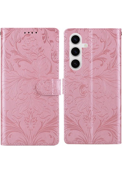 Samsung Galaxy S24 5g / S25 5g Için Kabartmalı Çiçekli Pu Kılıf (Yurt Dışından)