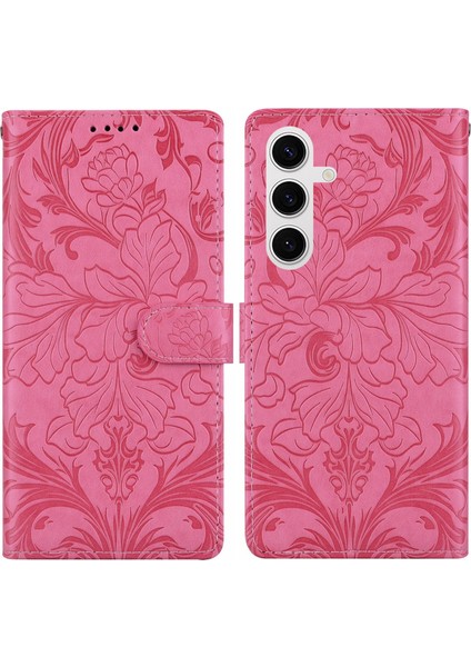 Samsung Galaxy S24 5g / S25 5g Için Kabartmalı Çiçekli Pu Kılıf (Yurt Dışından)