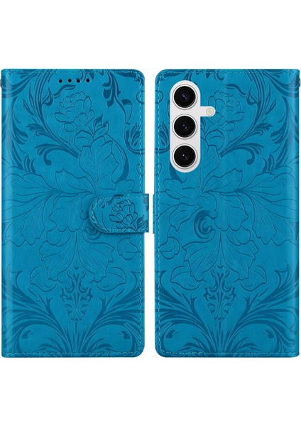Samsung Galaxy S24 5g / S25 5g Için Kabartmalı Çiçekli Pu Kılıf (Yurt Dışından)