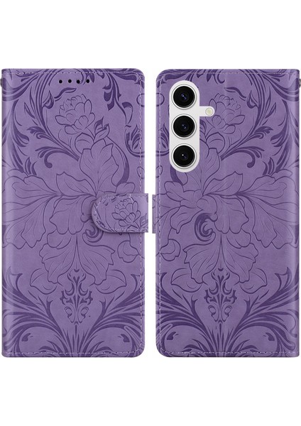 Samsung Galaxy S24 5g / S25 5g Için Kabartmalı Çiçekli Pu Kılıf (Yurt Dışından)