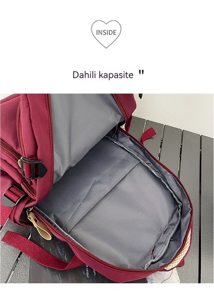 Büyük Kapasiteli Vahşi Düz Renk Sırt Çantası (Yurt Dışından) modelleri