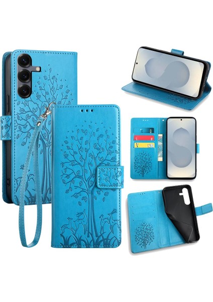 Samsung Galaxy S25 5g Için Ağaç ve Geyik Kabartmalı Kılıf (Yurt Dışından)