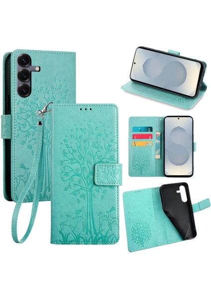 Samsung Galaxy S25 5g Için Ağaç ve Geyik Kabartmalı Kılıf (Yurt Dışından)