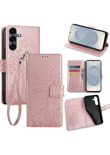 Samsung Galaxy S25 5g Için Ağaç ve Geyik Kabartmalı Kılıf (Yurt Dışından)