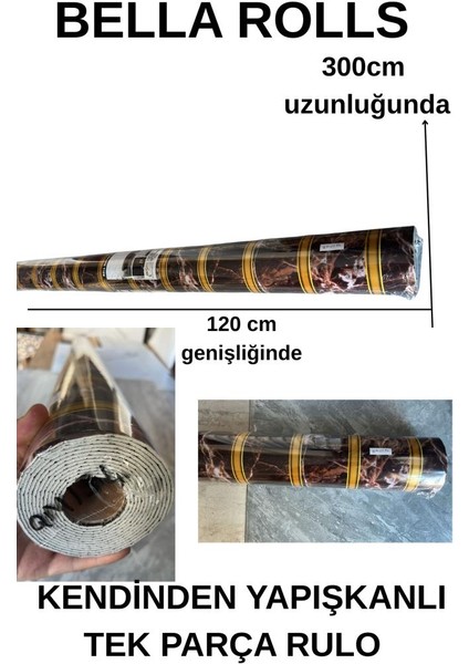 120CMX300CM Tek Parça Yapışkanlı Rulo Gold Çizgili Mermer Desenli Duvar Paneli Kağıdı Beykent QM0134 fiyatları