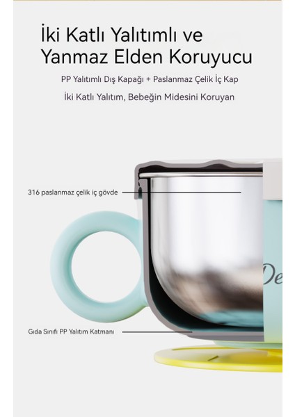 316 Paslanmaz Çelik Düşmeyi Önleyici Kayış Kolu Bebek Tamamlayıcı Kase (Yurt Dışından) fırsatları