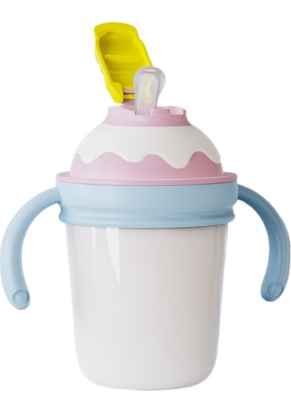 Makaron Çocuk 316 Gıda Sınıfı Paslanmaz Çelik Taşınabilir Pipet Bardak (Yurt Dışından)